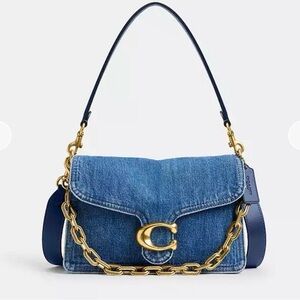 Coach Blue Denim Chain Tabby Shoulder Bag